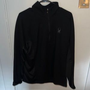 Spyder 1/4 zip, Black, L